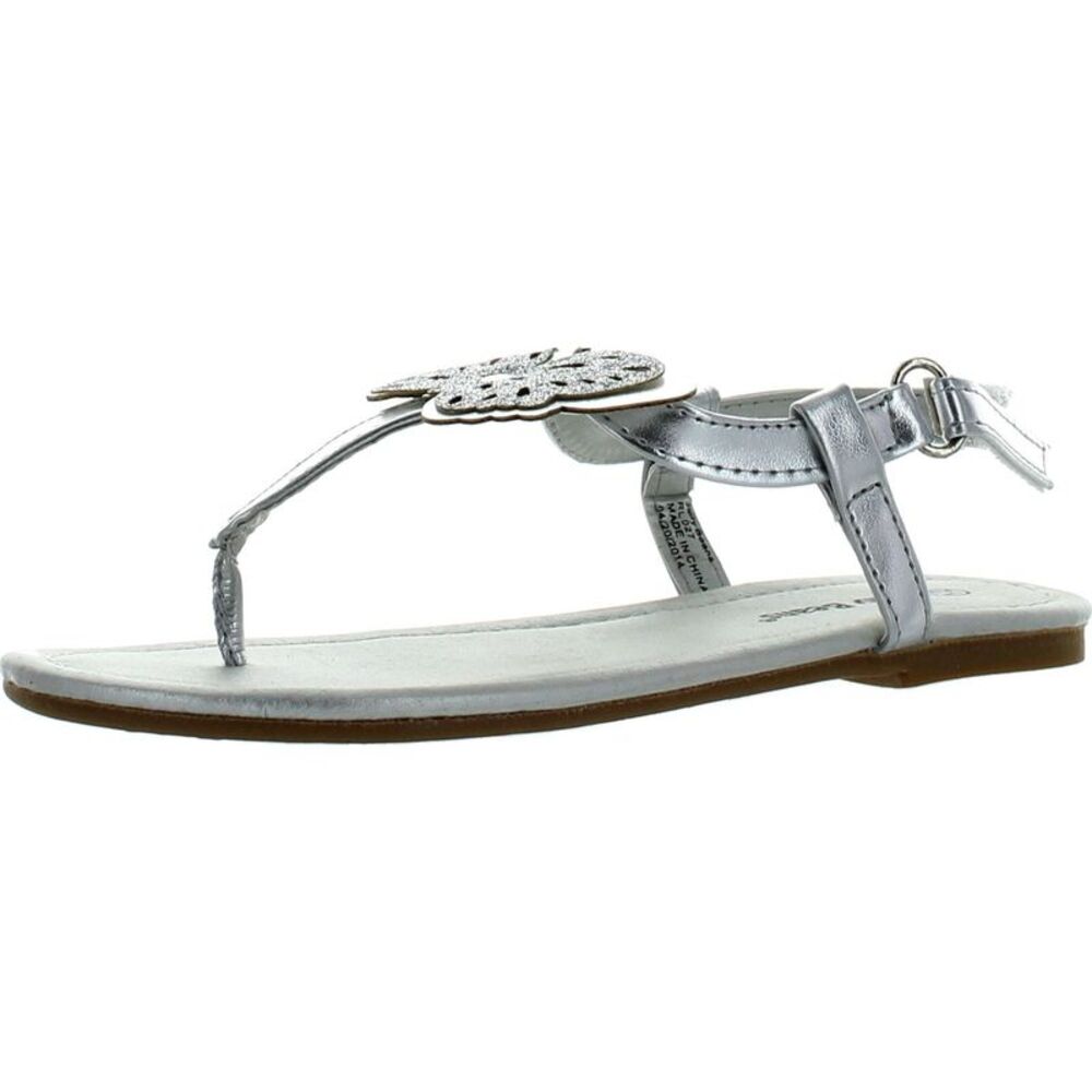 JELLYBEANS NANA Silver ToddlerG sandals 10 NEW